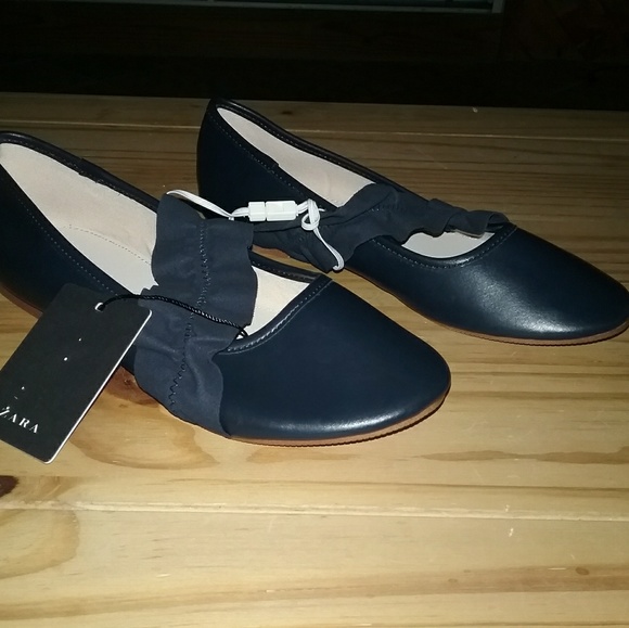 girls navy blue flats